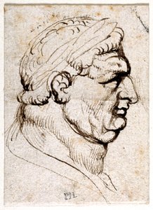 Vitellius, fra ti tegninger af otte af de første tolv Cæsarer, efter Giovanni da Cavinos medaljer (pen og blæk på papir) af Peter Paul Rubens