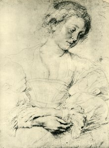 Ung kvinde med foldede hænder, 1629-1630, 1943. af Peter Paul Rubens