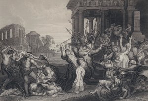 Mordet på de uskyldige af Peter Paul after Rubens