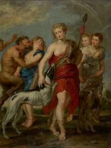 Diana og hendes nymfer på jagt, 1627-8