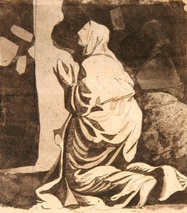 Elias i ørkenen (akvatint) af Peter Perez Burdett