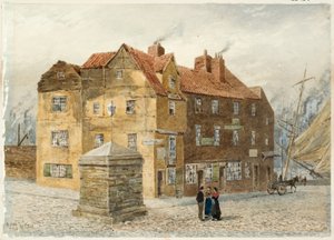 Sandgate (Portland Arms Inn) (blyant og akvarel på papir på kort)