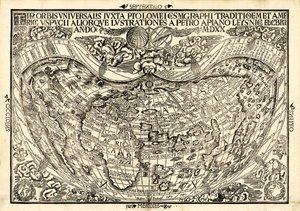 Tipus Orbis Universalis af Peter & Pomponius Mela Bienewitz Apian
