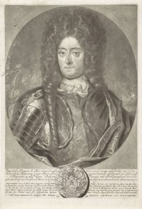 Portræt af generaladmiral Francois Lefort 1656-1699, 1698. af Peter Schenk