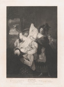 Falstaff in the Buck Basket Shakespeare, Merry Wives of Wi..., første gang udgivet 1793, genudgivet 1852.