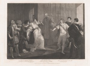 Hero Fainting in Church Shakespeare, Much Ado About Nothing..., første gang udgivet 1789, genudgivet 1852.