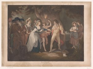 Rosalind viser Orlando i sit hjem Shakespeare. Som du kan lide det (titel på objekt)