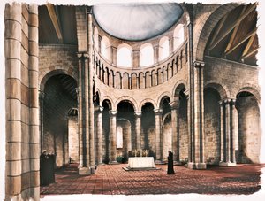 Battle Abbey, 12. århundrede, c1990-2010 af Peter Urmston