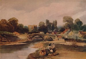En landsby ved en flod, c1824, 1935 af Peter de Wint