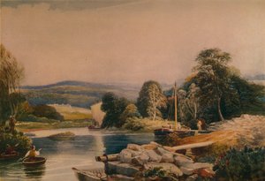 On the Teify, Cardiganshire, 1800-tallet, 1935 af Peter de Wint