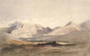 PD.135-1950 Bjergscene, Westmorland (akvarel) af Peter de Wint
