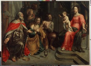 ""Synderne før Jomfruen"" (Synderne før Jomfruen) Maleri af Peeter (Peter) van Lint (1609-1690) 1600-tallets statslige friluftsmuseum Palace Gatchina, Sankt Petersborg