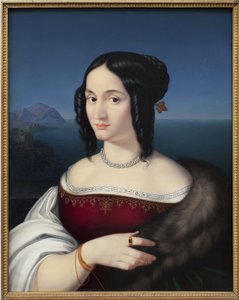 Carolina Grossi, kunstnerens første kone. Maleri af Peter von Cornelius (1783-1867), olie på lærred