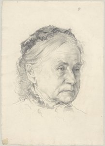 Portræt af kunstnerens mor af Peter von Halm