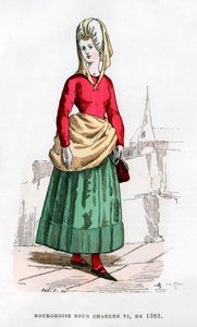 Borgerlig i kostume af Charles VI af Frankrigs tid, 1382 1882-1884. af Petit