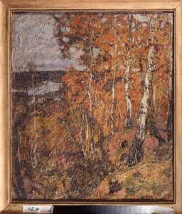 Efterårs elegi. Maleri af Pyotr Ivanovich Petrovichev (Pyotr Petrovichev) (1874-1947), olie på lærred