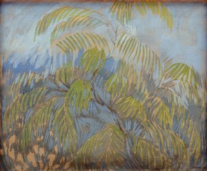 Mimosa par Utkin, Pyotr Savvich (1877-1934). Olie på lærred