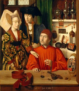En guldsmed i sin butik, 1449.