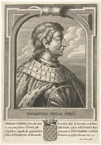 Karl III den Enfoldige, konge af Vestfrankien af Petrus Clouwet