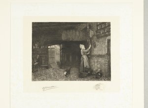 Kvinde vikle et vægur af Petrus Johannes Arendzen