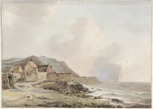 Udsigt over kysten ved Boulogne sur Mer