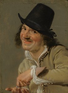 Høring: En mand der tæller mønter. . Fra serien Personifications of the Five Senses, ca. 1635-66 (olie på træ) af Petrus Staverenus