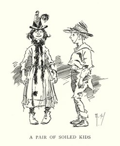 Et par snavsede børn (litho) af Phil May
