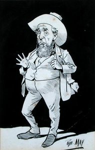 Cowboy (blæk på papir) af Phil May