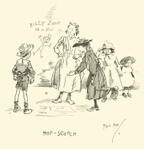 Illustration til Phil Mays Gutter-Snipes af Phil May