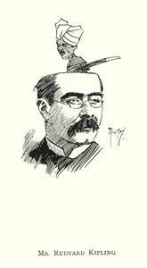 Mr Rudyard Kipling (litho) af Phil May