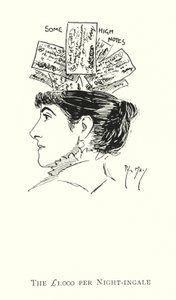 1.000 £ pr. Nightingale (litho) af Phil May