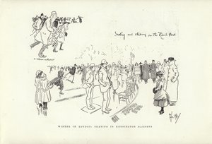 Vinter i London, skøjteløb i Kensington Gardens af Phil May