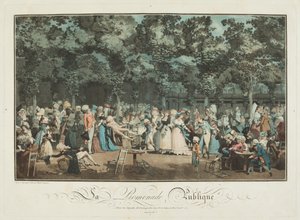 Den offentlige Promenade af Philibert Louis Debucourt