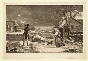 Vinter, eller Ægtemanden af Philibert-Louis Debucourt