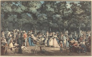 Den offentlige Promenade af Philibert Louis Debucourt