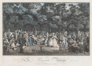 Den offentlige Promenade af Philibert Louis Debucourt