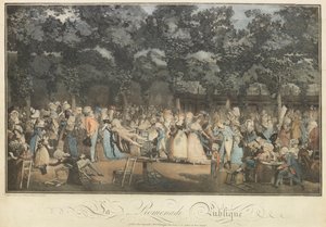 Den offentlige promenade, 1792. af Philibert Louis Debucourt