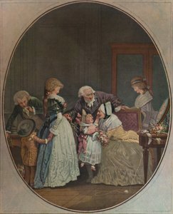 Buketterne eller bedstemorens dag, 1788, 1913 af Philibert Louis Debucourt
