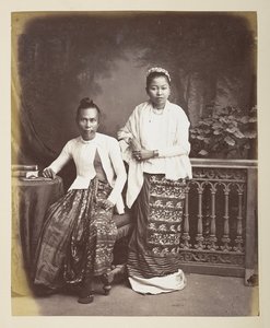 Portræt af en burmesisk mand og kone, Fotograf: Klier, Philip Adolphe Gladstone Collection