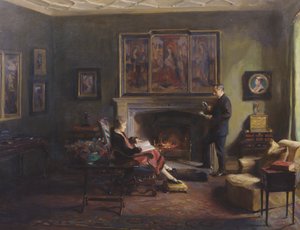 Interiør med Viscount og Viscountesse Lee af Fareham af Philip Alexius de Laszlo