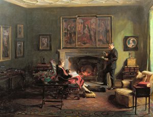 Interiør med Viscount og Viscountesse Lee af Fareham af Philip Alexius de Laszlo