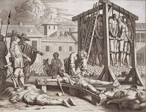 Hængninger og tortur, pub. 1672. af Philip Baldaeus