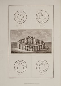 Udsigt over Stonehenge, fra Sir Richard Colt Hoares The History of Ancient Wiltshire, indgraveret af James Basire, London, 1810-11 af Philip Crocker