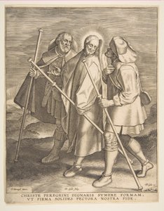 Kristus og disciplene på vej til Emmaus, 1571. af Philip Galle