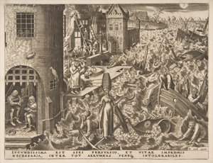Hope Spes fra serien Dyderne, 1559-60. af Philip Galle