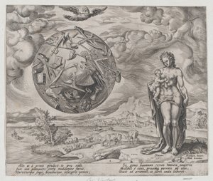 Mand født til at arbejde, fra The Reward of Labor and Diligence, plade 1, 1572., 1572.