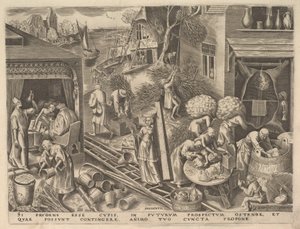 Prudence Prudentia fra The Virtues, ca. 1559-60. af Philip Galle