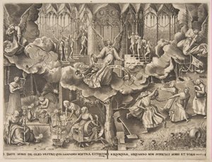 Lignelsen om de vise og tåbelige jomfruer, ca. 1560-63. af Philip Galle
