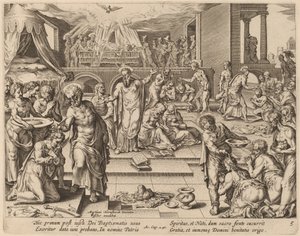 Mange er døbt af Philip Galle after Maerten van Heemskerck