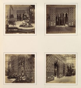 [Alhambra Court facade mod skibet, indgang til Alhambra Court, set fra siden af ..., ca. 1859. af Philip Henry Delamotte.